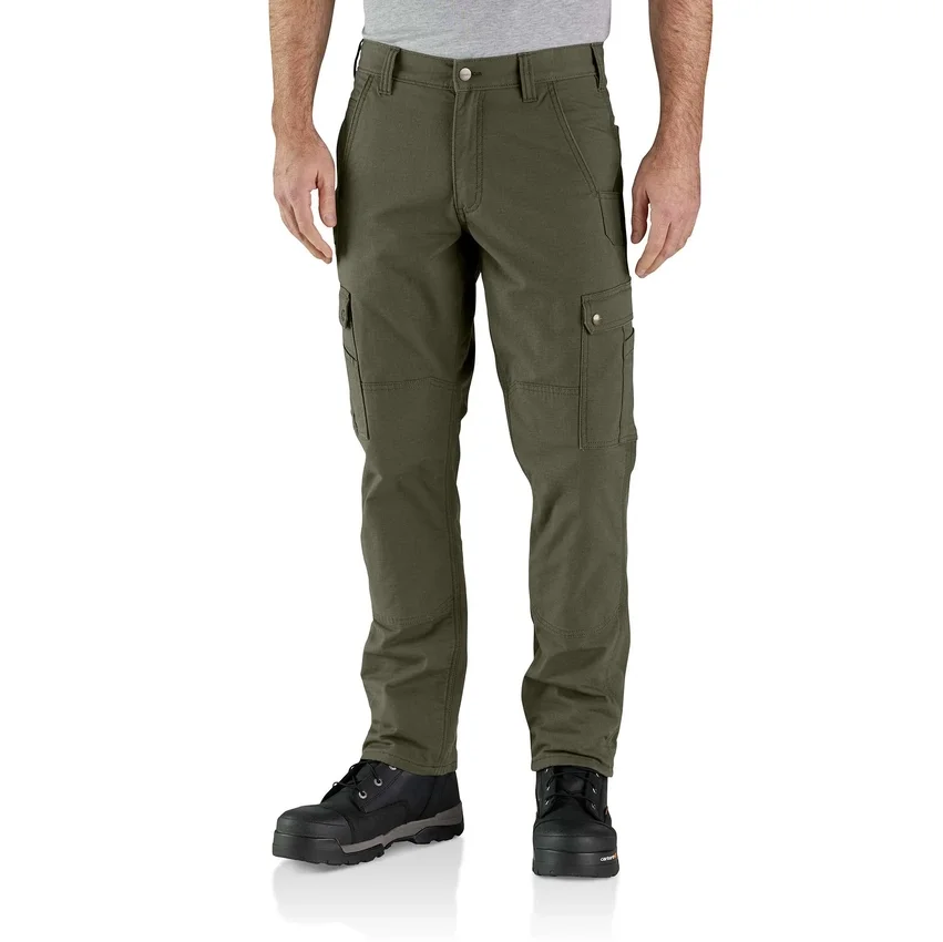 Pantalones cargo de corte recto holgado con forro ripstop - Pantalones de trabajo