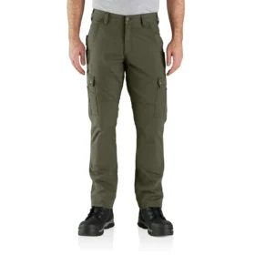Pantalones cargo rectos de corte holgado con doble refuerzo en las rodillas y tejido ripstop - Pantalones de trabajo