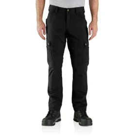 Pantalones cargo rectos de corte holgado con doble refuerzo en las rodillas y tejido ripstop - Pantalones de trabajo
