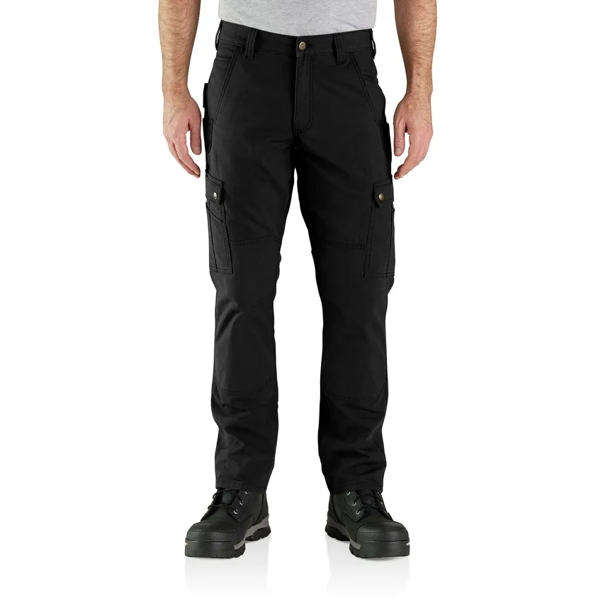 Pantalones cargo rectos de corte holgado con doble refuerzo en las rodillas y tejido ripstop - Pantalones de trabajo