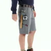 Pantalones cortos cargo de corte holgado de 11" con tejido ripstop - Pantalones cortos de trabajo
