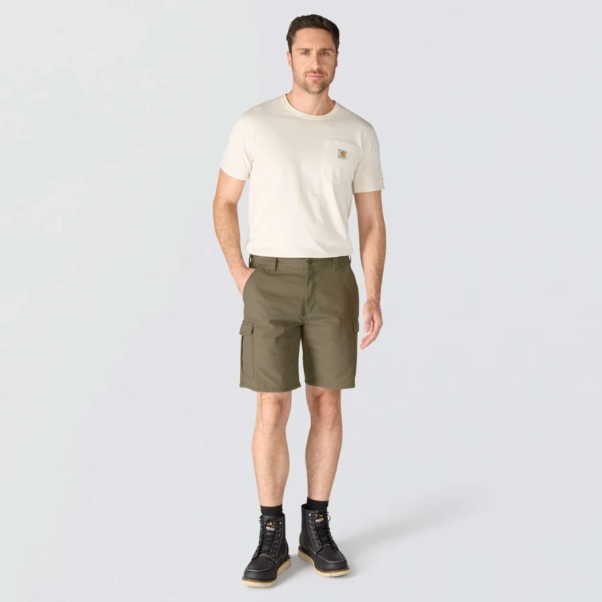 Pantalones cortos cargo de lona Rigby de 9" con corte holgado - Pantalones cortos de trabajo