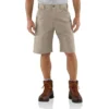 Pantalones cortos de trabajo de lona de algodón de corte holgado para hombre carhartt B147