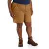 Pantalones cortos de trabajo de lona elástica Ashland para mujer