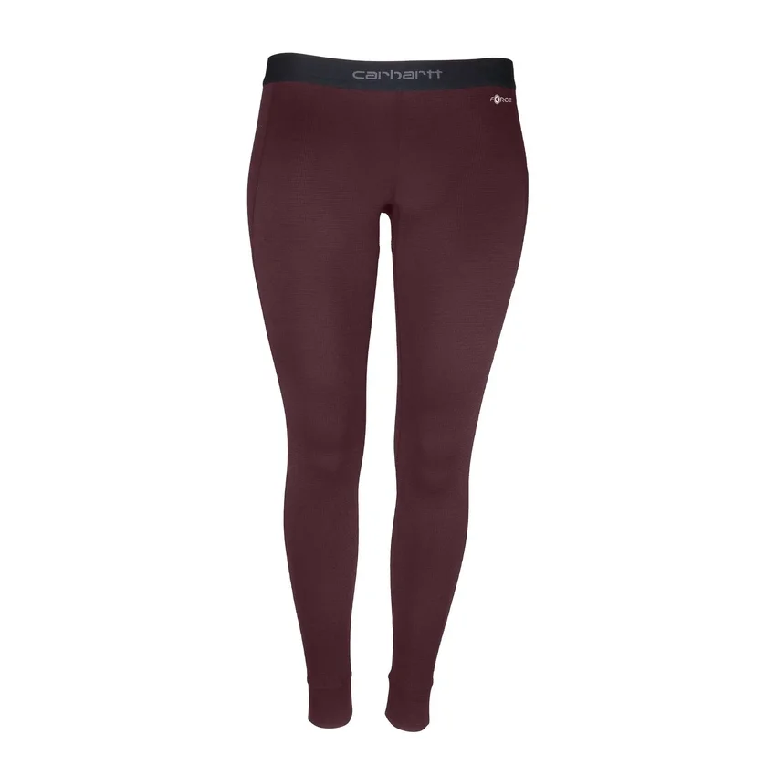 Pantalones de capa base Carhartt Force® de peso medio con tejido de gofre para mujer