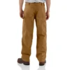 Pantalones de carpintero carhartt B136 para hombre, de corte recto holgado, en lona lavada y con doble refuerzo en las rodillas
