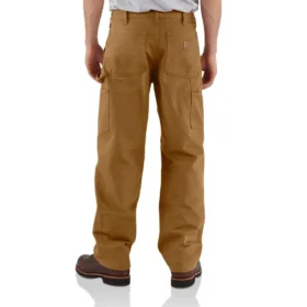 Pantalones de carpintero carhartt B136 para hombre, de corte recto holgado, en lona lavada y con doble refuerzo en las rodillas