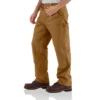 Pantalones de carpintero carhartt B136 para hombre, de corte recto holgado, en lona lavada y con doble refuerzo en las rodillas