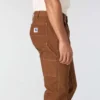 Pantalones de carpintero de la serie Crafted para hombre, de corte holgado y pierna recta, en tela de lona, con doble refuerzo en las rodillas