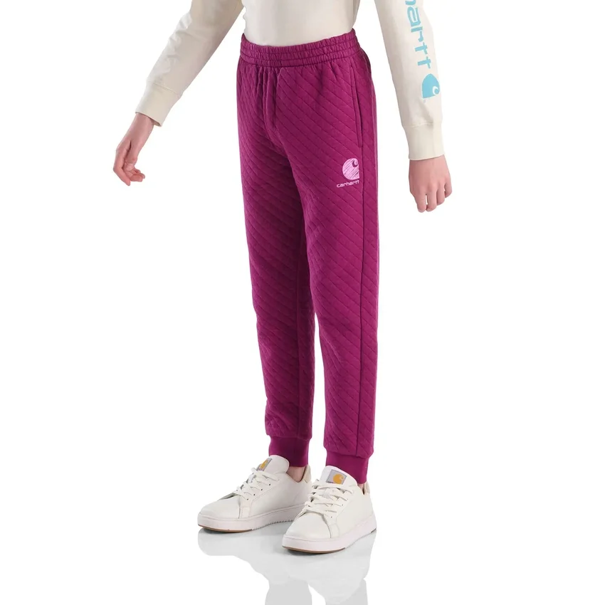 Pantalones de chándal acolchados con logotipo y cintura elástica para niña (niños/jóvenes)