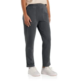 Pantalones de chándal de felpa francesa de peso medio y corte holgado rediseñados para mujer