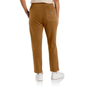 Pantalones de chándal de felpa francesa de peso medio y corte holgado rediseñados para mujer