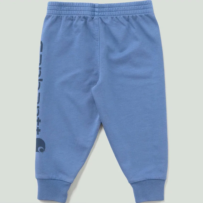 Pantalones de chándal para niño con cintura elástica, diseño renovado y logotipo teñido en la prenda (bebés/niños pequeños)