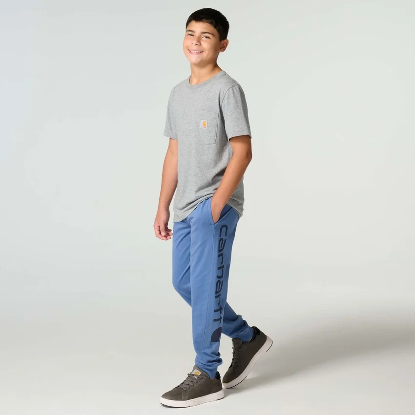 Pantalones de chándal para niño con logotipo teñido en prenda y diseño renovado (niño)