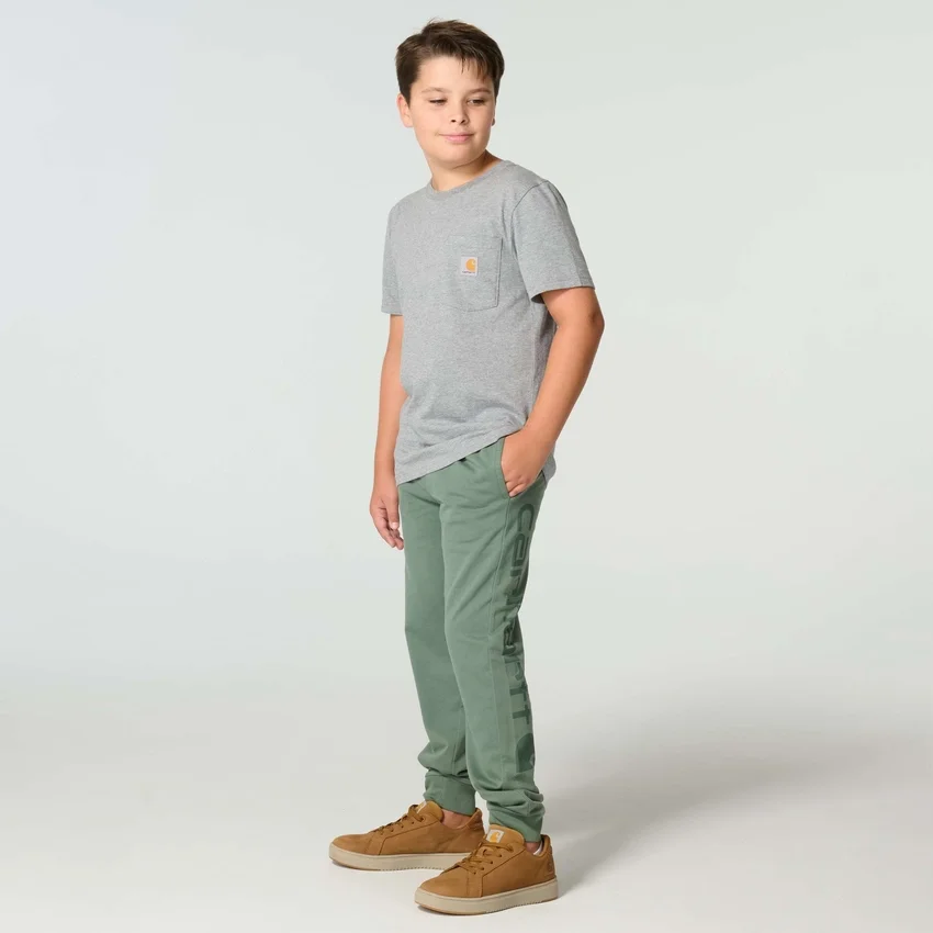 Pantalones de chándal para niño con logotipo teñido en prenda y diseño renovado (niño)