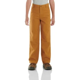 Pantalones de lona con peto para niño, forrados de franela (niños/jóvenes)