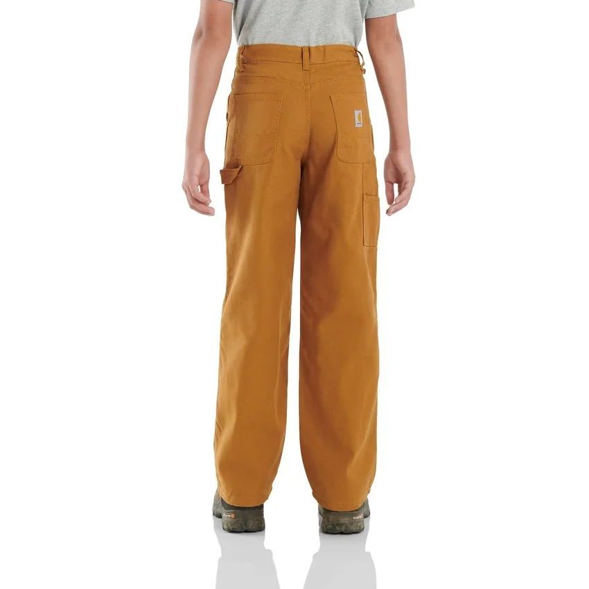 Pantalones de lona con peto para niño, forrados de franela (niños/jóvenes)