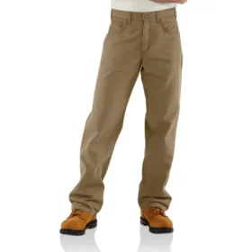 Pantalones de lona para hombre Fr de corte holgado y pierna recta - Pantalones ignífugos