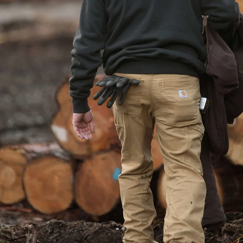 Pantalones de lona Rigby de corte recto holgado con doble refuerzo en las rodillas - Pantalones de trabajo