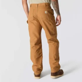 Pantalones de trabajo carhartt B01 para hombre, de corte holgado, en lona Firm Duck, con doble refuerzo en las rodillas