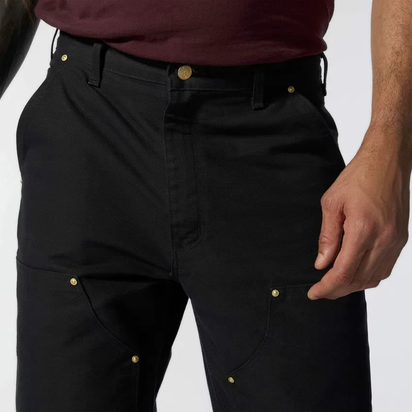 Pantalones de trabajo carhartt B01 para hombre, de corte holgado, en lona Firm Duck, con doble refuerzo en las rodillas