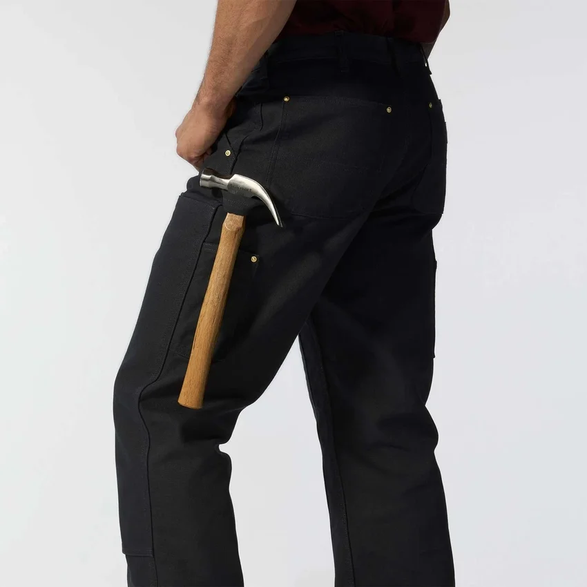 Pantalones de trabajo carhartt B01 para hombre, de corte holgado, en lona Firm Duck, con doble refuerzo en las rodillas