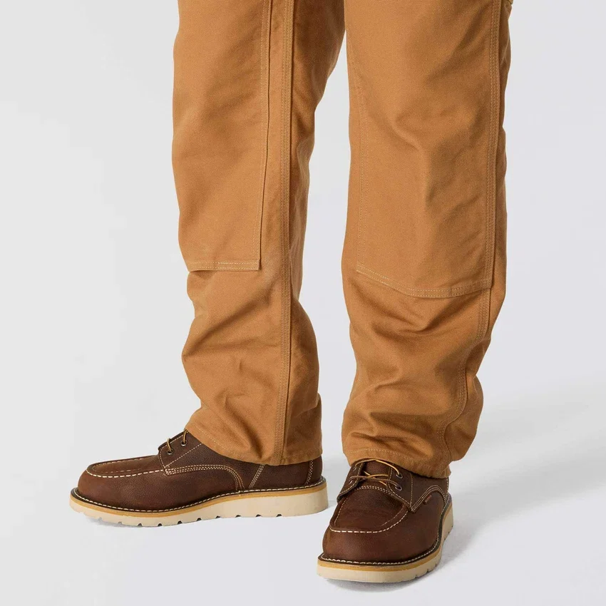 Pantalones de trabajo carhartt B01 para hombre, de corte holgado, en lona Firm Duck, con doble refuerzo en las rodillas