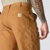 Pantalones de trabajo carhartt B01 para hombre, de corte holgado, en lona Firm Duck, con doble refuerzo en las rodillas