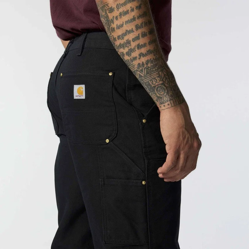 Pantalones de trabajo carhartt B01 para hombre, de corte holgado, en lona Firm Duck, con doble refuerzo en las rodillas