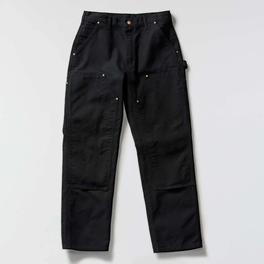 Pantalones de trabajo carhartt B01 para hombre, de corte holgado, en lona Firm Duck, con doble refuerzo en las rodillas