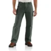 Pantalones de trabajo carhartt B111 para hombre, de corte recto holgado, en tela de lona lavada y con forro