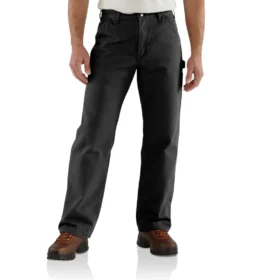 Pantalones de trabajo carhartt B111 para hombre, de corte recto holgado, en tela de lona lavada y con forro