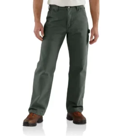 Pantalones de trabajo carhartt B111 para hombre, de corte recto holgado, en tela de lona lavada y con forro