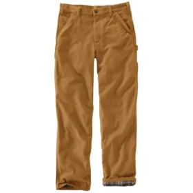Pantalones de trabajo carhartt B111 para hombre, de corte recto holgado, en tela de lona lavada y con forro