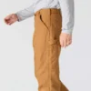 Pantalones de trabajo carhartt B111 para hombre, de corte recto holgado, en tela de lona lavada y con forro