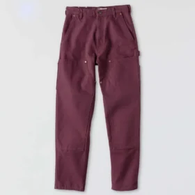 Pantalones de trabajo de lona con doble refuerzo en las rodillas y corte vintage para mujer