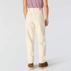 Pantalones de trabajo de lona con doble refuerzo en las rodillas y corte vintage para mujer