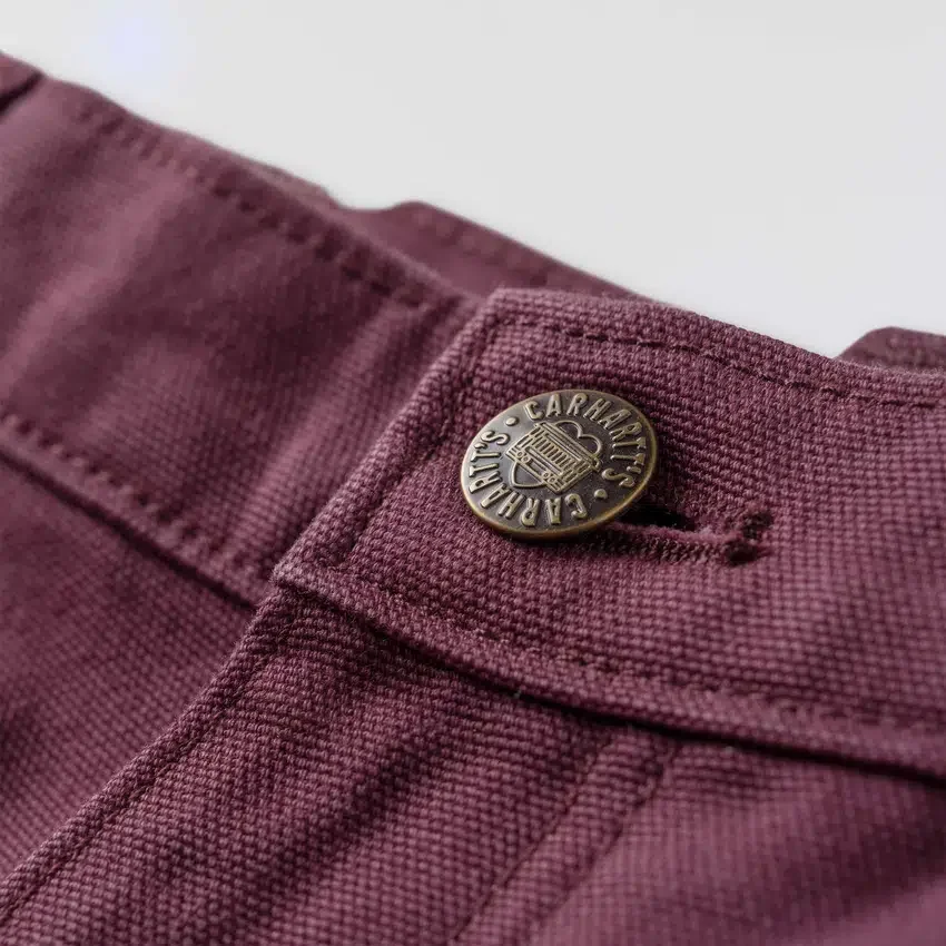 Pantalones de trabajo de lona con doble refuerzo en las rodillas y corte vintage para mujer