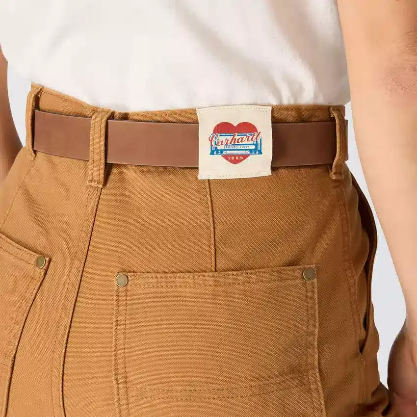 Pantalones de trabajo de lona con doble refuerzo en las rodillas y corte vintage para mujer