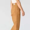 Pantalones de trabajo de lona con doble refuerzo en las rodillas y corte vintage para mujer