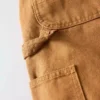 Pantalones de trabajo de lona con doble refuerzo en las rodillas y corte vintage para mujer