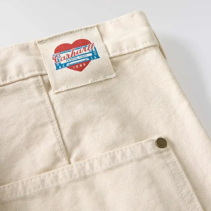 Pantalones de trabajo de lona con doble refuerzo en las rodillas y corte vintage para mujer