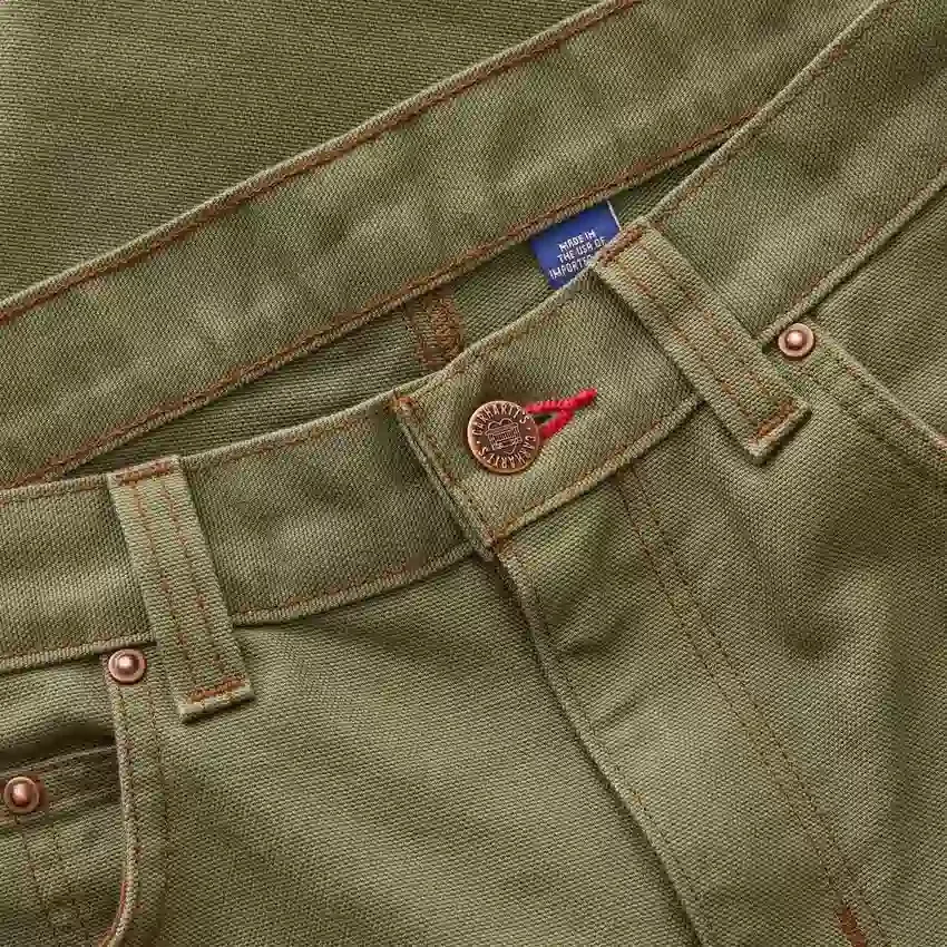 Pantalones de trabajo de lona para hombre de la serie Crafted, corte holgado y pernera recta