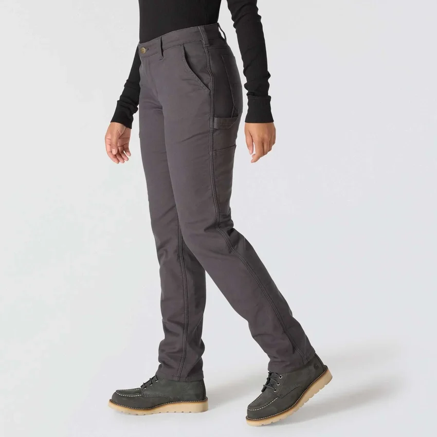 Pantalones de trabajo elásticos de lona forrados «The Essential Ashland» para mujer