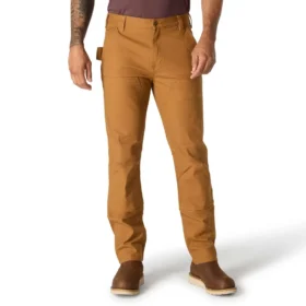 Pantalones de trabajo para hombre, de corte ajustado y cónico, de tela «Rugged Flex Duck» con doble refuerzo en las rodillas