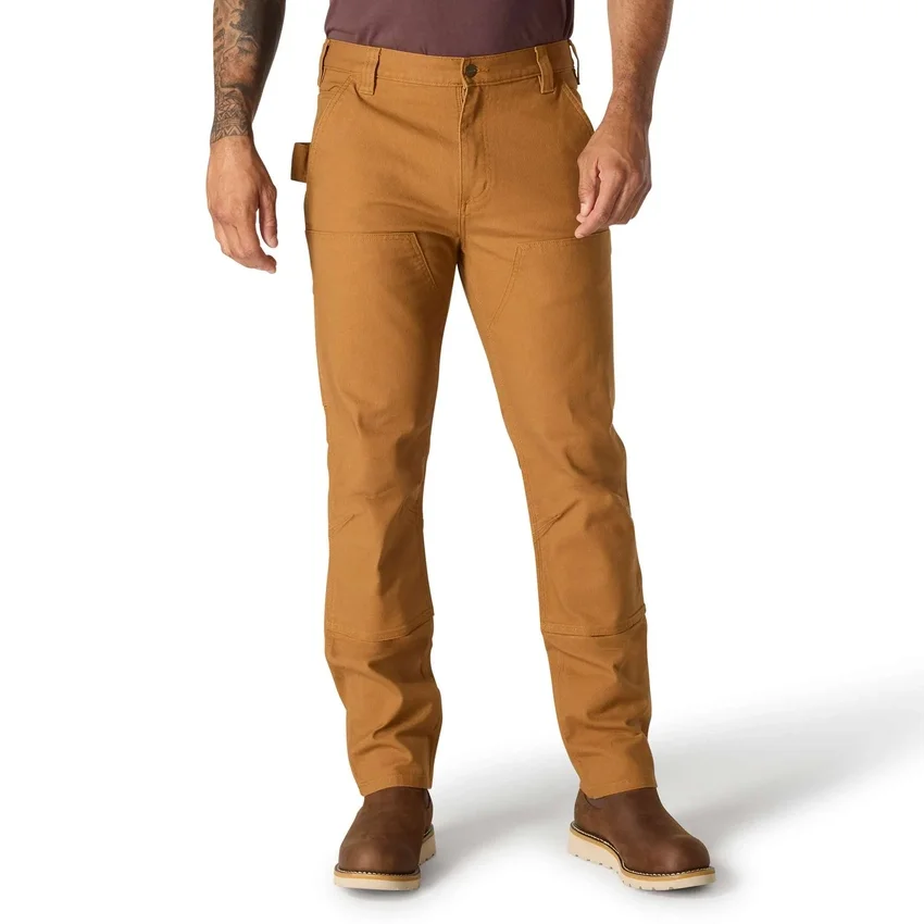 Pantalones de trabajo para hombre, de corte ajustado y cónico, de tela «Rugged Flex Duck» con doble refuerzo en las rodillas