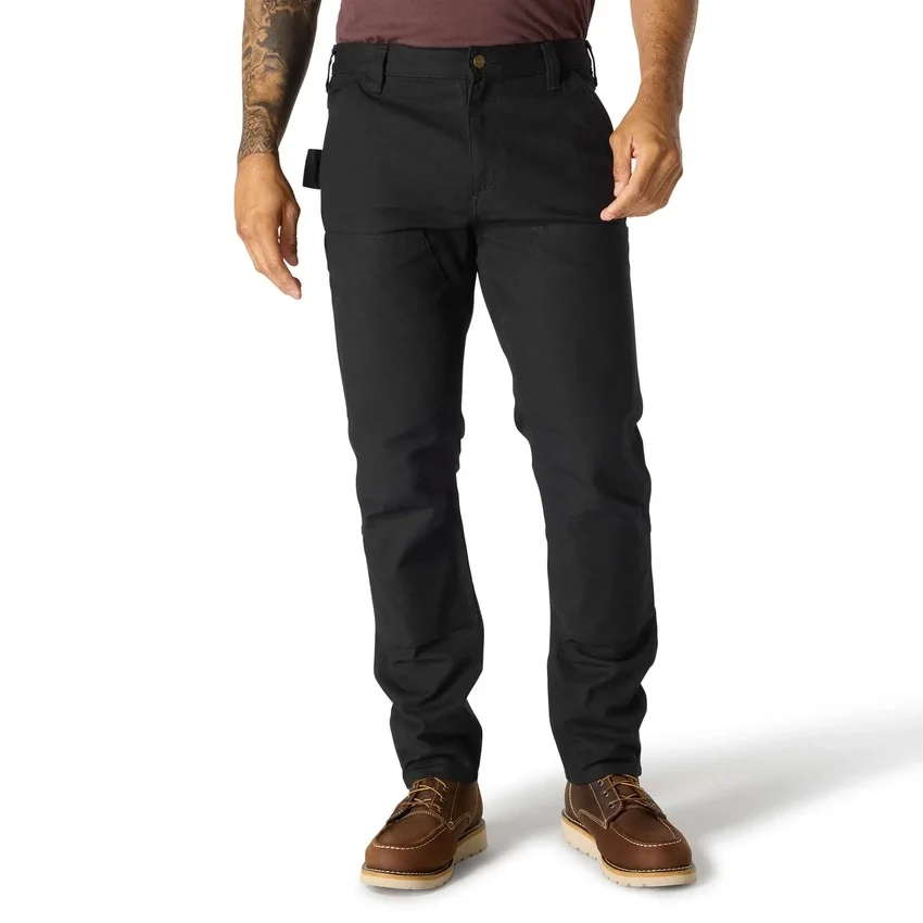Pantalones de trabajo para hombre, de corte ajustado y cónico, de tela «Rugged Flex Duck» con doble refuerzo en las rodillas