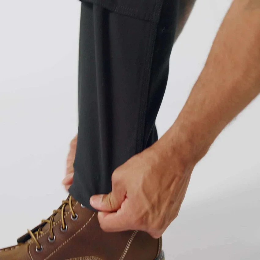 Pantalones de trabajo para hombre, de corte ajustado y cónico, de tela «Rugged Flex Duck» con doble refuerzo en las rodillas
