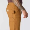 Pantalones de trabajo para hombre, de corte ajustado y cónico, de tela «Rugged Flex Duck» con doble refuerzo en las rodillas