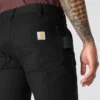 Pantalones de trabajo para hombre, de corte ajustado y cónico, de tela «Rugged Flex Duck» con doble refuerzo en las rodillas